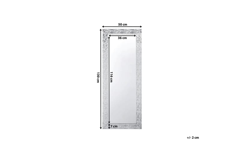 Marans spejl 50 cm - Sølv - Vægspejl - Helkropsspejl - Entréspejl