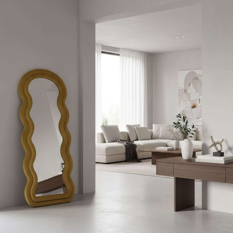 Mijara Gulvspejl 65 x 170 cm - Gul - Boligtilbehør - Spejle - Helkropsspejl
