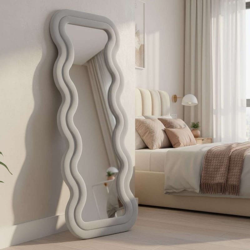 Muli Gulvspejl 65 x 170 cm - Cremehvid - Boligtilbehør - Spejle - Helkropsspejl