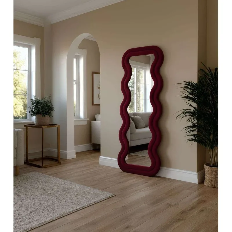 Muli Gulvspejl 65 x 170 cm - Vinrød - Boligtilbehør - Spejle - Helkropsspejl