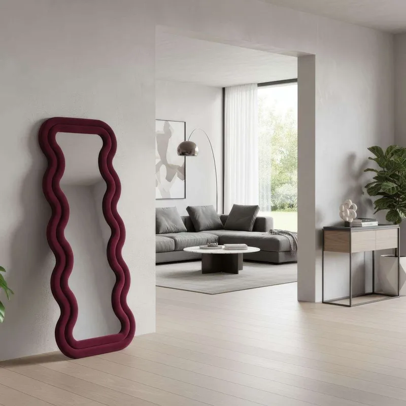 Muli Gulvspejl 65 x 170 cm - Vinrød - Boligtilbehør - Spejle - Helkropsspejl