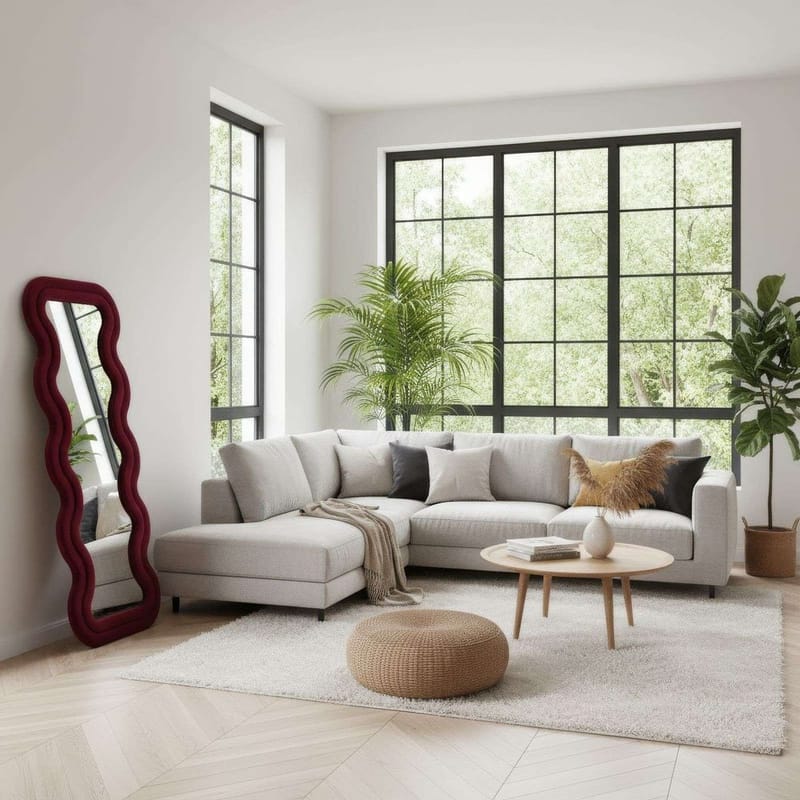 Muli Gulvspejl 65 x 170 cm - Vinrød - Boligtilbehør - Spejle - Helkropsspejl