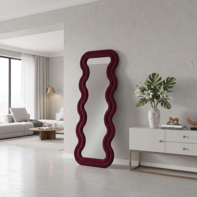 Muli Gulvspejl 65 x 170 cm - Vinrød - Boligtilbehør - Spejle - Helkropsspejl