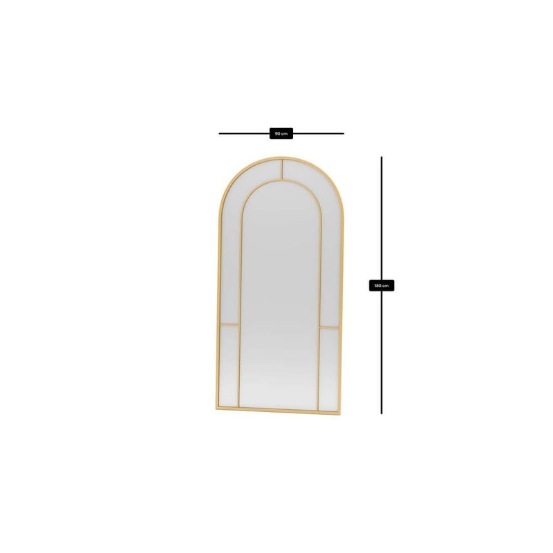 Navricon Gulvspejl 90 x 180 cm - Guld - Boligtilbehør - Spejle - Helkropsspejl
