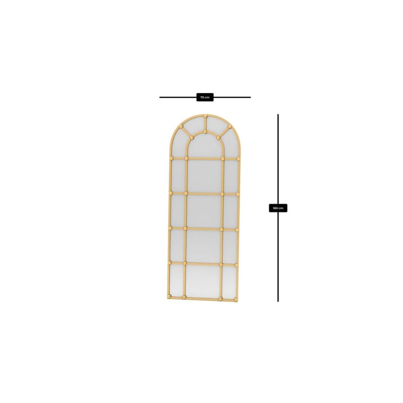 Omari Gulvspejl 70 x 180 cm - Guld - Boligtilbehør - Spejle - Helkropsspejl