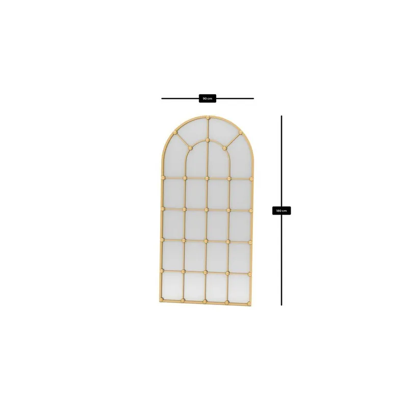 Omari Gulvspejl 90 x 180 cm - Guld - Boligtilbehør - Spejle - Helkropsspejl
