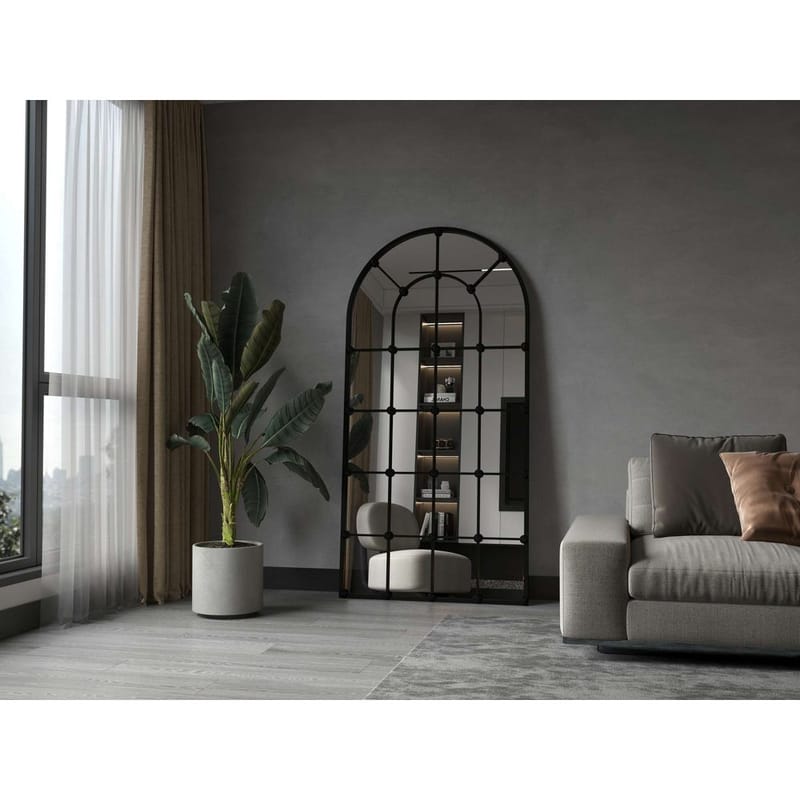 Omari Gulvspejl 90 x 180 cm - Sort - Boligtilbehør - Spejle - Helkropsspejl