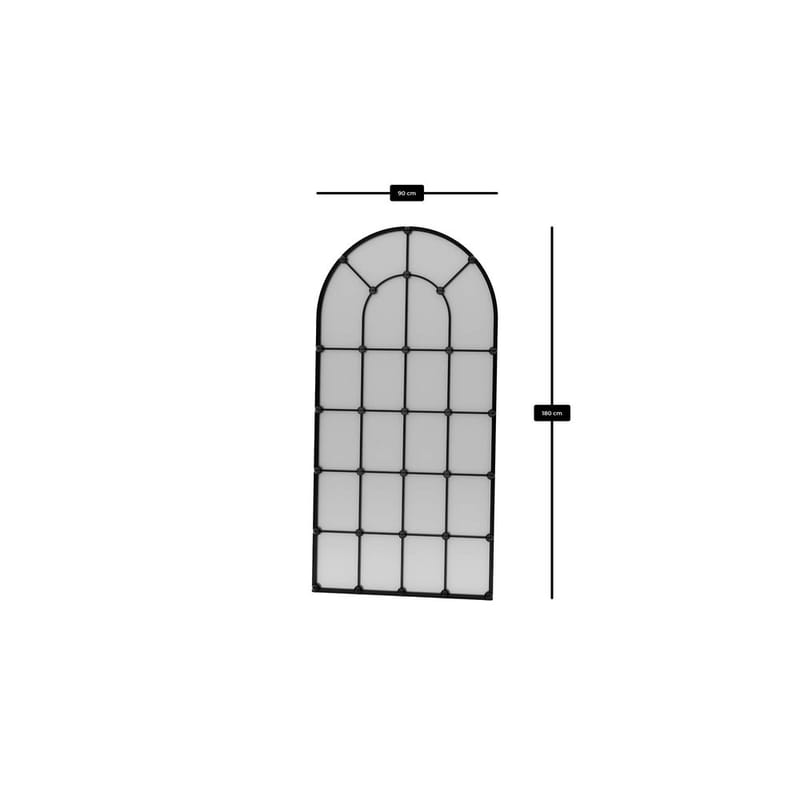 Omari Gulvspejl 90 x 180 cm - Sort - Boligtilbehør - Spejle - Helkropsspejl