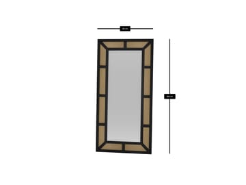 Omber Gulvspejl 90x180 cm - Sort - Boligtilbehør - Spejle - Helkropsspejl