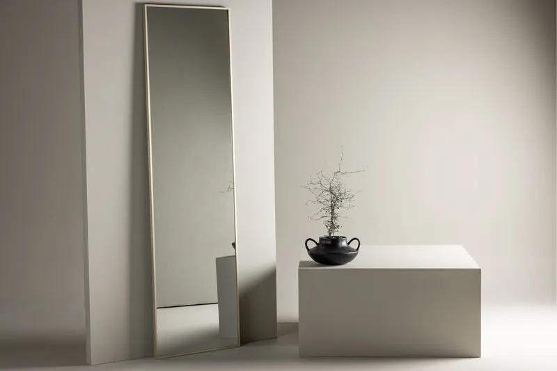 Orlando Gulvspejl 55x195 cm - Beige - Boligtilbehør - Spejle - Helkropsspejl