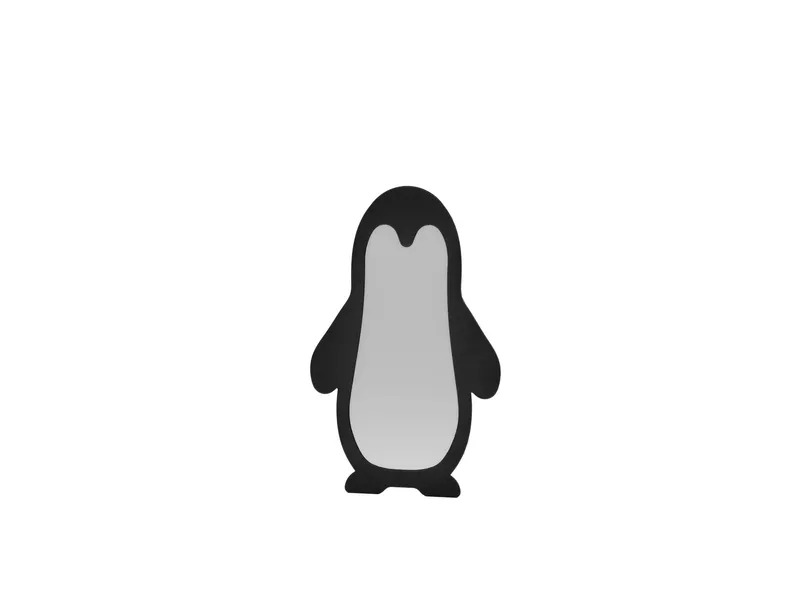 Orven Gulvspejl 90x150 cm, Sort