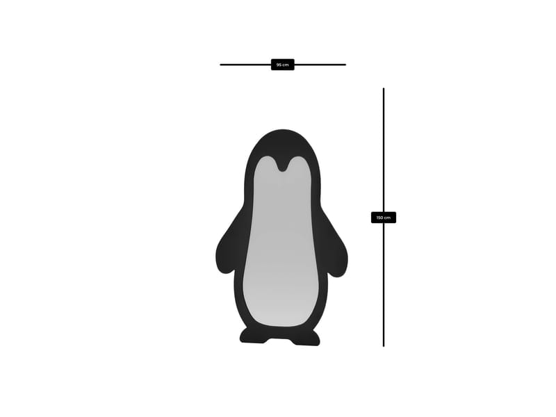 Orven Gulvspejl 90x150 cm - Sort - Boligtilbehør - Spejle - Helkropsspejl