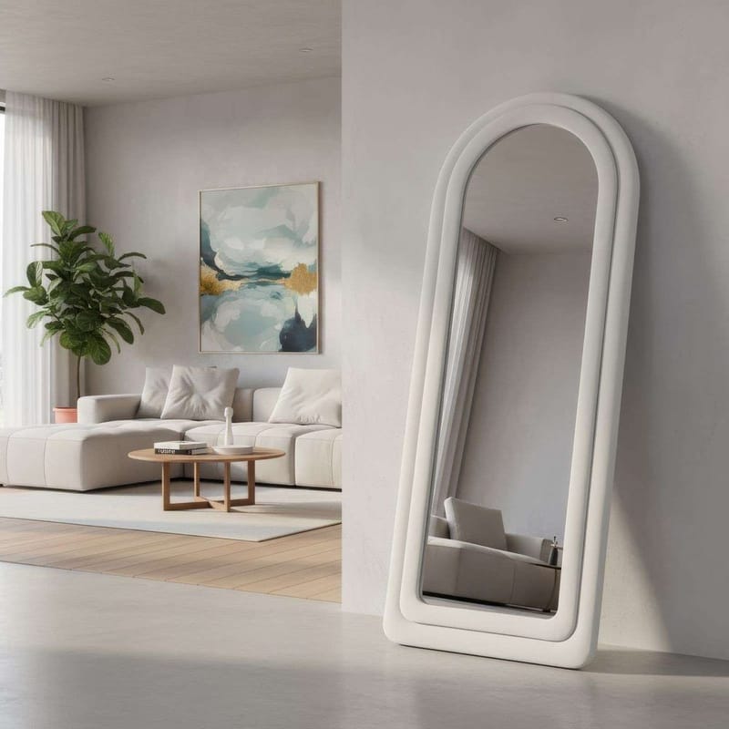 Ottawa Gulvspejl 65 x 170 cm - Cremehvid - Boligtilbehør - Spejle - Helkropsspejl