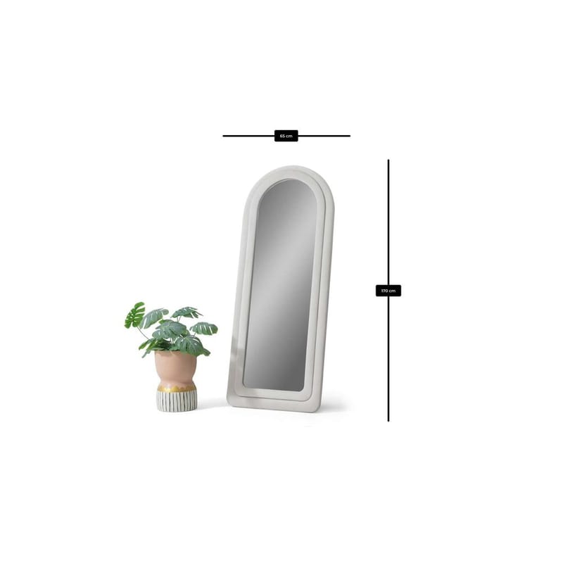 Ottawa Gulvspejl 65 x 170 cm - Cremehvid - Boligtilbehør - Spejle - Helkropsspejl