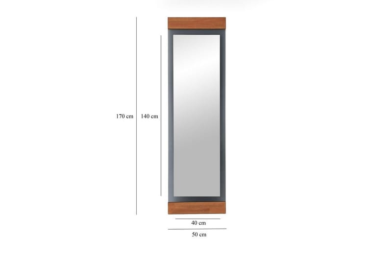 Psyke Spejl Ataturs Eg / Røgfarvet - Eg / Røgfarvet - Boligtilbehør - Spejle - Vægspejl