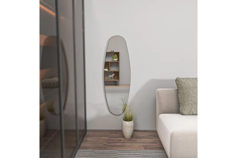 Psyke Spejl Keiichi Transparent - Lysfarvet træ - Boligtilbehør - Spejle - Vægspejl