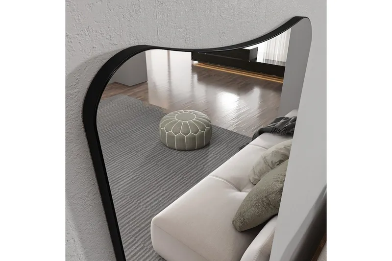 Psyke Spejl Vitros transparent / sort - Sort/Hvid - Boligtilbehør - Spejle - Vægspejl