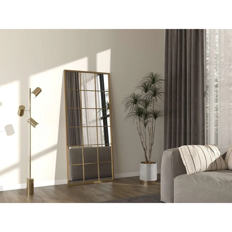 Salvin Gulvspejl 80 x 180 cm - Guld - Boligtilbehør - Spejle - Helkropsspejl