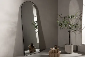 Sarasota Væghængt Spejl Rektangulær 66x193 cm - Sort - Boligtilbehør - Spejle - Vægspejl