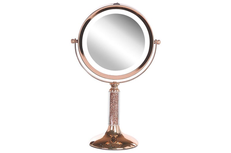Sminkspegel Beliani Baixas Guld/svart Rose||GOLD, undefined