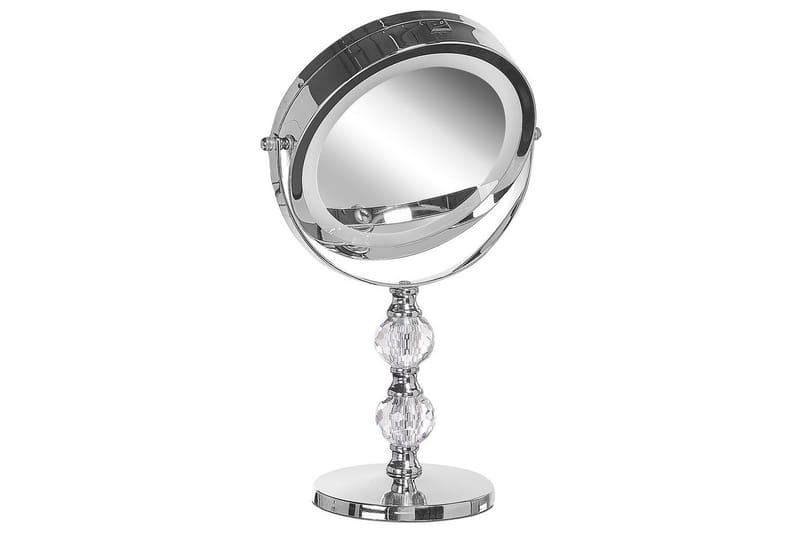 Sminkspegel Beliani Claira Guld Silver - Boligtilbehør - Spejle - Makeupspejl