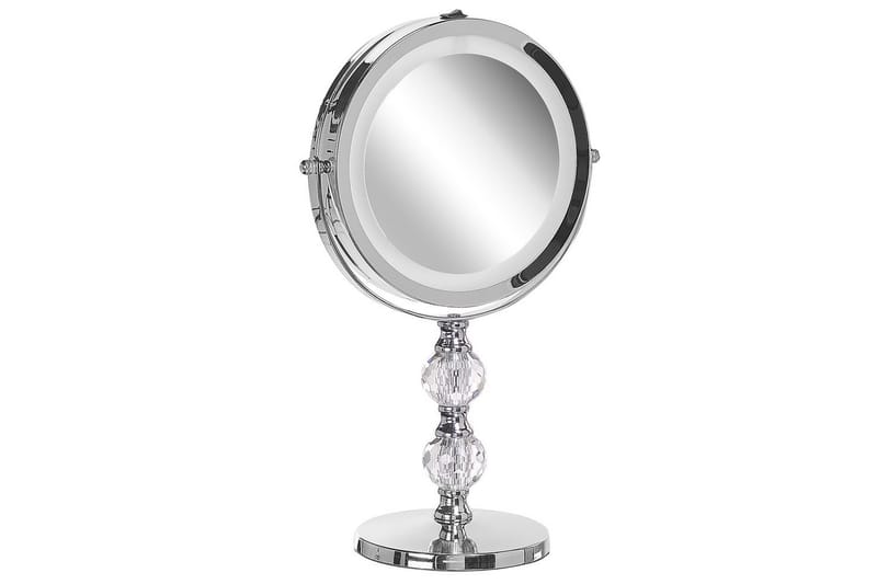 Sminkspegel Beliani Claira Guld Silver - Boligtilbehør - Spejle - Makeupspejl