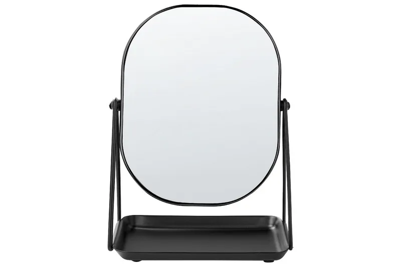 Sminkspegel Beliani Correze Guld/svart Black - Boligtilbehør - Spejle - Makeupspejl