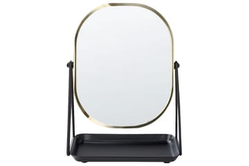 Sminkspegel Beliani Correze Guld/svart GOLD||Black - Boligtilbehør - Spejle - Makeupspejl
