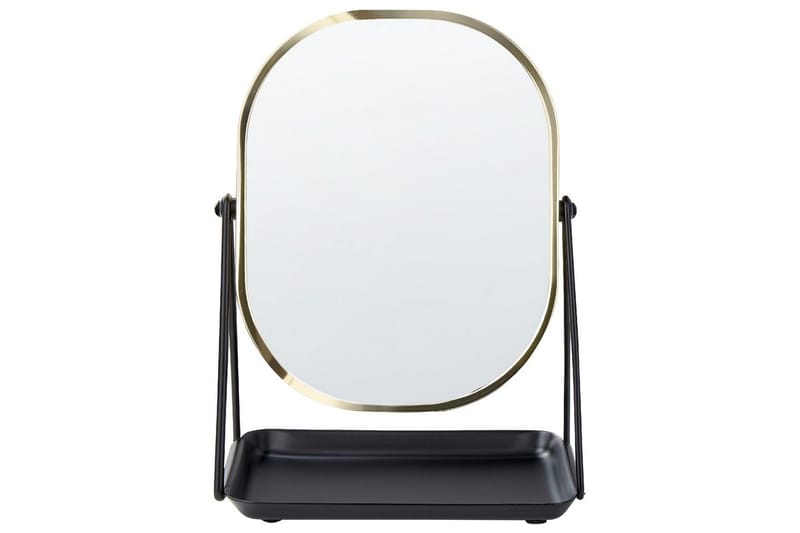 Sminkspegel Beliani Correze Guld/svart GOLD||Black - Boligtilbehør - Spejle - Makeupspejl