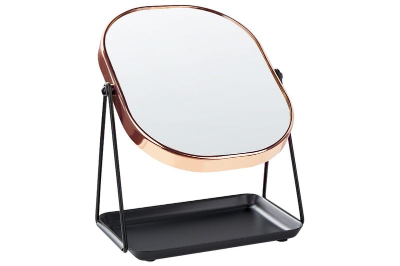 Sminkspegel Beliani Correze Guld/svart Rose||Black - Boligtilbehør - Spejle - Makeupspejl