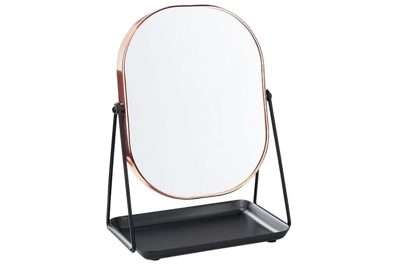 Sminkspegel Beliani Correze Guld/svart Rose||Black - Boligtilbehør - Spejle - Makeupspejl