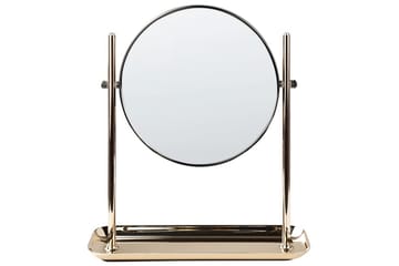 Sminkspegel Beliani Finistere GOLD||Black - Boligtilbehør - Spejle - Makeupspejl