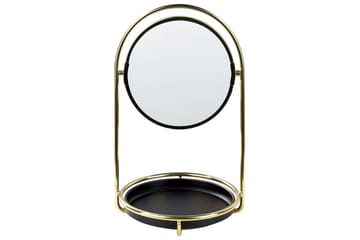 Sminkspegel Beliani Indre GOLD||Black - Boligtilbehør - Spejle - Makeupspejl