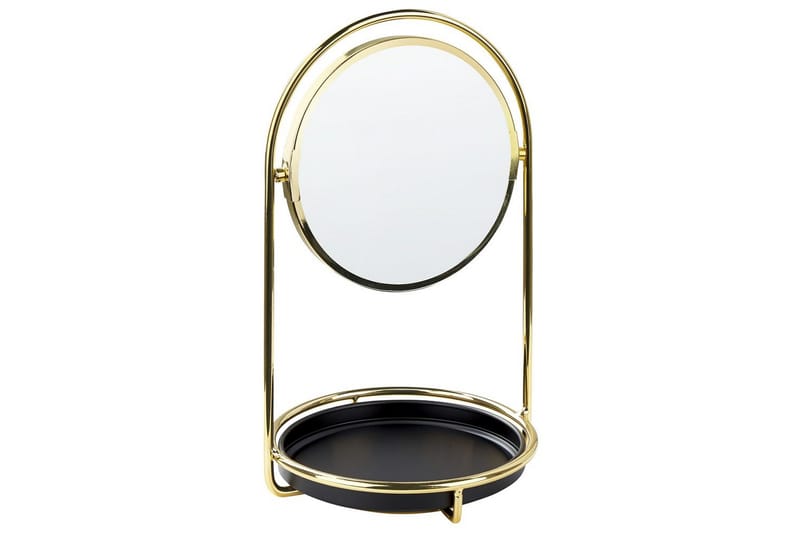 Sminkspegel Beliani Indre GOLD||Black - Boligtilbehør - Spejle - Makeupspejl