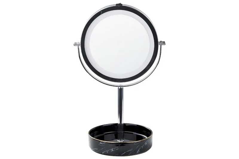 Sminkspegel Beliani Savoie Guld/Svart Silver||Black, undefined