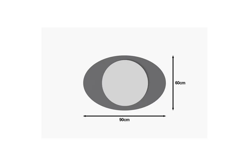 Spejl Masatoshi Antracit - Antracit - Boligtilbehør - Spejle - Vægspejl