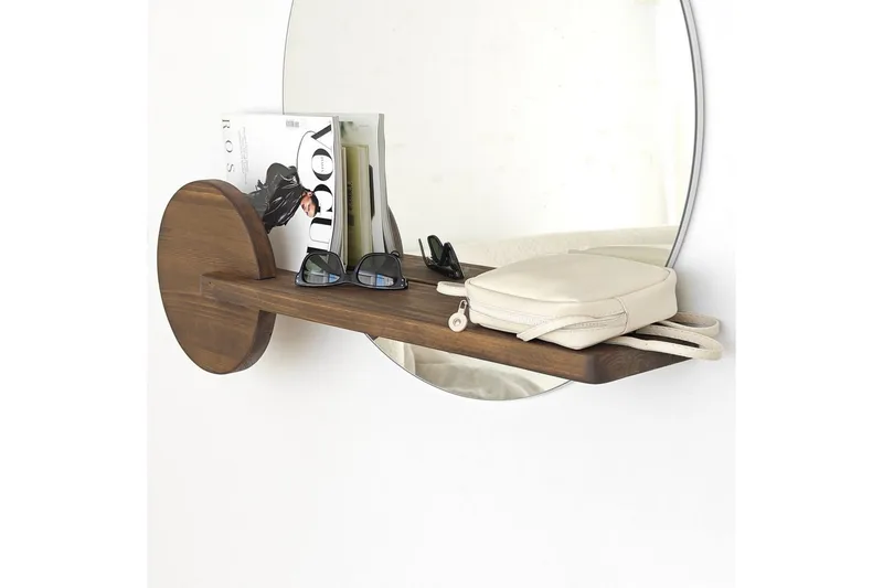 Spejl Ronil Valnød - Brun - Boligtilbehør - Spejle - Vægspejl