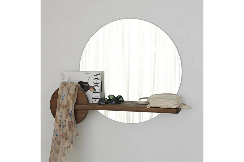 Spejl Ronil Valnød - Brun - Boligtilbehør - Spejle - Vægspejl