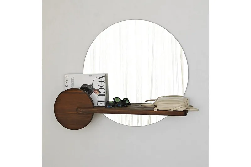 Spejl Ronil Valnød - Brun - Boligtilbehør - Spejle - Vægspejl