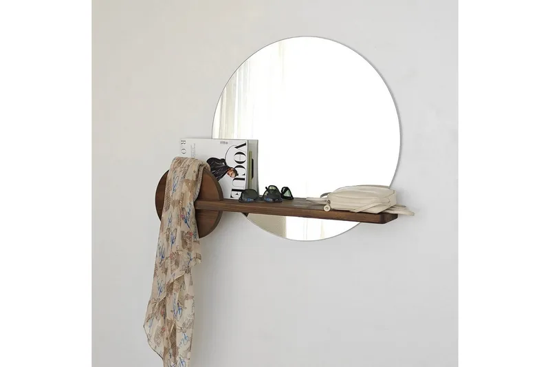 Spejl Ronil Valnød - Brun - Boligtilbehør - Spejle - Vægspejl