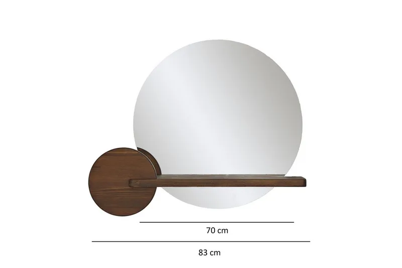 Spejl Ronil Valnød - Brun - Boligtilbehør - Spejle - Vægspejl