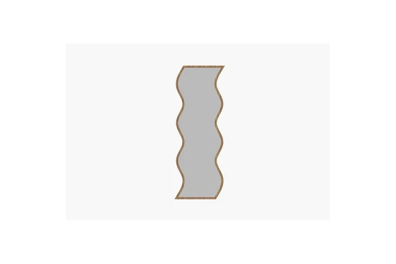 Spejl Safidon Hvid / Natur, Hvid / Natur