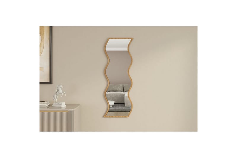 Spejl Safidon Hvid / Natur - Hvid / Natur - Boligtilbehør - Spejle - Vægspejl