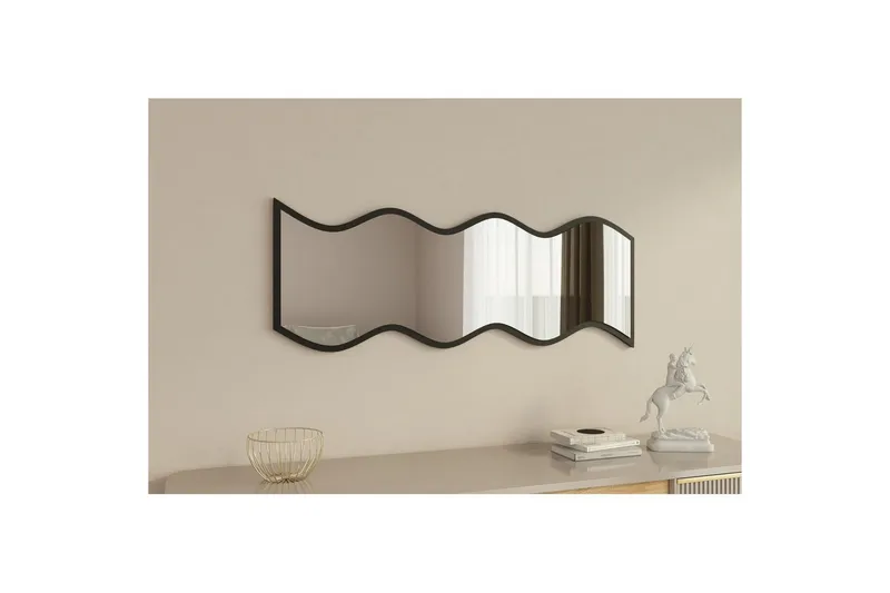 Spejl Safidon Hvid / Sort - Hvid / Sort - Boligtilbehør - Spejle - Vægspejl