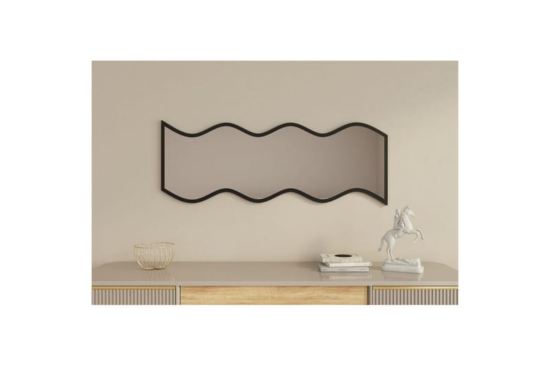 Spejl Safidon Hvid / Sort - Hvid / Sort - Boligtilbehør - Spejle - Vægspejl