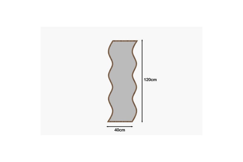 Spejl Safidon Hvid / Valnød - Hvid / Valnød - Boligtilbehør - Spejle - Vægspejl