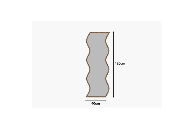 Spejl Safidon Hvid / Valnød - Hvid / Valnød - Boligtilbehør - Spejle - Vægspejl