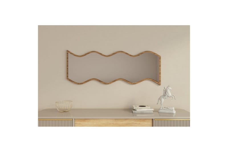 Spejl Safidon Hvid / Valnød - Hvid / Valnød - Boligtilbehør - Spejle - Vægspejl