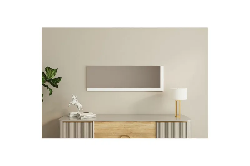 Spejl Sudariya Hvid - Hvid - Boligtilbehør - Spejle - Vægspejl