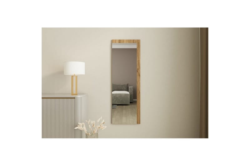 Spejl Sudariya Hvid / Valnød - Hvid / Valnød - Boligtilbehør - Spejle - Vægspejl